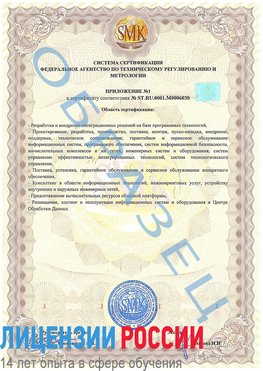 Образец сертификата соответствия (приложение) Калач Сертификат ISO 27001
