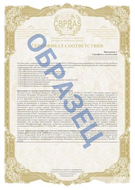 Образец Приложение к СТО 01.064.00220722.2-2020 Калач Сертификат СТО 01.064.00220722.2-2020 