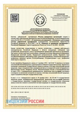 Приложение к сертификату для ИП Калач Сертификат СТО 03.080.02033720.1-2020